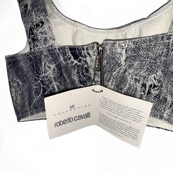 Super Rare Roberto Cavalli Art Collection Crop Top - Picture 4 of 6